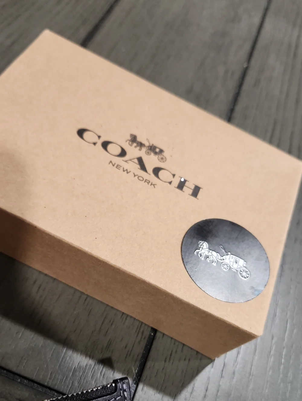 New Coach Black Butterfly Card Holder